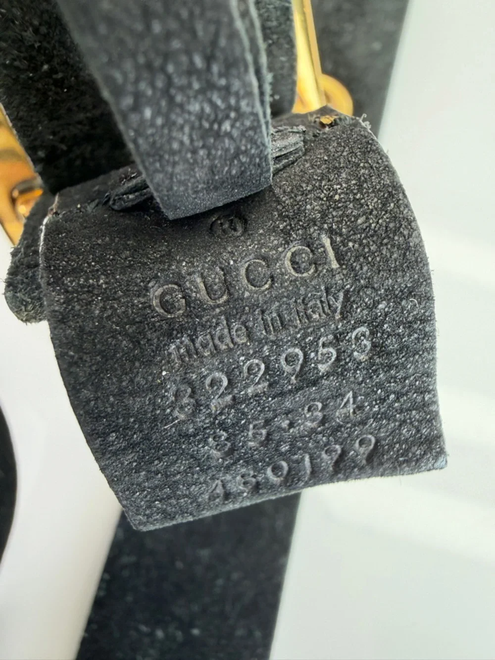 Gucci Black Leather Square Buckle Waist Belt 85/34”
